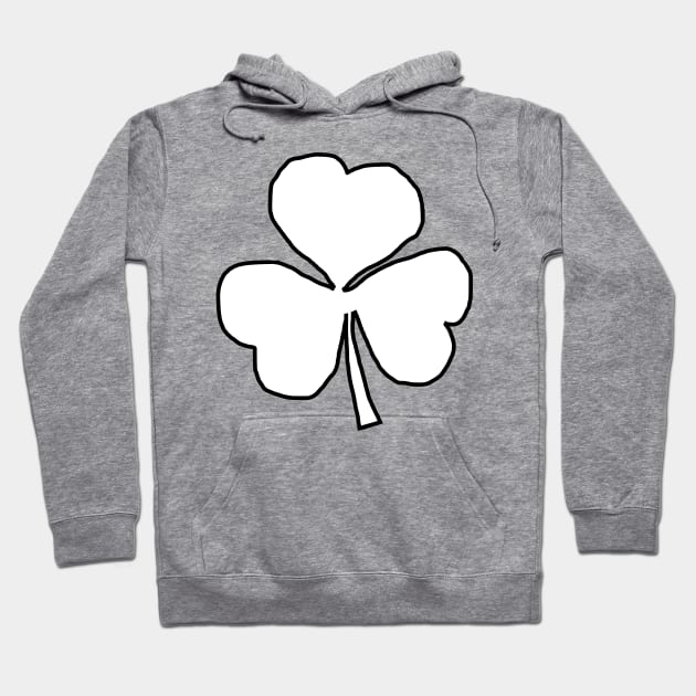 St Patricks Day Shamrock White Hoodie by ellenhenryart